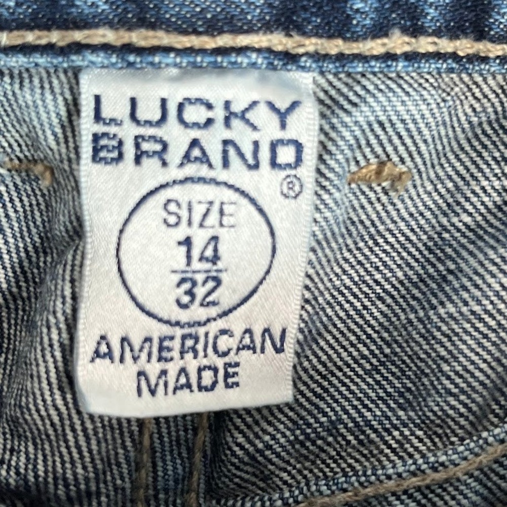 Vintage Lucky Brand 136 Peanut Pant Women's 14 Blue Flare Low Rise Jeans USA - Picture 4 of 12